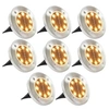 Image de 8x Lampe Solaire de Sol Lumière LED Blanc Chaud Eclairage de Jardin 44417