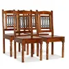Image de Chaises à manger lot de 4 bois massif classique