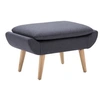Image de Repose pied Tapisserie en tissu 73 x 43 x 42 cm Gris foncé