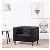 Image de Fauteuil velours noir