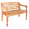Image de Banc Batavia 98 cm Bois d acajou massif Marron clair