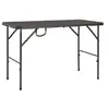 Image de Table de jardin pliante Marron 120x60x74cm PEHD Aspect de rotin