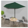 Image de Parasol Extérieur Mât Aluminium 270x144 cm Vert Jardin Terrasse Patio 44588