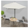 Image de Parasol de balcon avec mât en aluminium Sable 300x155 cm Demi
