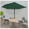 Image de Parasol de balcon avec mât en aluminium Vert 300x155 cm Demi