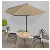 Image de Parasol Extérieur Mât Aluminium 300x155 cm Taupe Jardin Terrasse Patio 44594