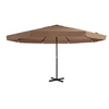 Image de Parasol d'Extérieur avec Mât en Aluminium, Pare-soleil de Patio, Abri de Soleil, Parasol de Plage Jardin Terrasse, 44475