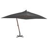 Image de Parasol de Jardin en Porte-à-faux avec Mât en Bois, Pare-soleil de Patio, Abri de Soleil, Parasol de Terrasse 44491