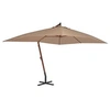 Image de Parasol droit rectangulaire toile en polyester 400 x 300 mat en bois