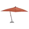 Image de Parasol de Jardin en Porte-à-faux avec Mât en Bois, Pare-soleil de Patio, Abri de Soleil, Parasol de Terrasse 44494