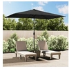 Image de Parasol d'Extérieur avec Mât en Métal, Pare-soleil de Patio, Abri de Soleil, Parasol de Plage Jardin Terrasse Balcon, 44501