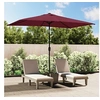 Image de Parasol d'Extérieur avec Mât en Métal, Pare-soleil de Patio, Abri de Soleil, Parasol de Plage Jardin Terrasse Balcon, 44503