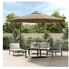 Image de Parasol de Jardin en Porte-à-faux et Poteau en Aluminium, Pare-soleil de Patio, Abri de Soleil, Parasol de Plage 44506