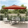 Image de Parasol de Jardin en Porte-à-faux et Poteau en Aluminium, Pare-soleil de Patio, Abri de Soleil, Parasol de Plage 44508
