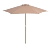 Image de Parasol d extérieur avec mât en bois 270 cm taupe