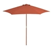 Image de Parasol d'Extérieur avec Mât en Bois, Pare-soleil de Patio, Abri de Soleil, Parasol de Plage Jardin Terrasse Balcon, 44518