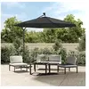 Image de Parasol de Jardin en Porte-à-faux et Lumières LED Mât en Acier, Pare-soleil de Patio, Abri de Soleil, Parasol de 44521