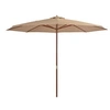 Image de Parasol d'Extérieur avec Mât en Bois, Pare-soleil de Patio, Abri de Soleil, Parasol de Plage Jardin Terrasse Balcon, 44530
