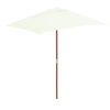 Image de Parasol droit rectangulaire 200 x 150 toile en polyester mat en bois
