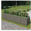 Image de Jardinière en gabion rectangulaire - Acier galvanisé - 450x90x100 cm - Argent