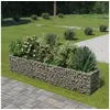 Image de Lit Surélevé à Gabion Acier Galvanisé 270x50x50 cm Jardinière Jardin 143563
