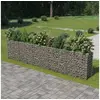 Image de Lit Surélevé à Gabion Acier Galvanisé 450x50x100 cm Jardinière Jardin 143564