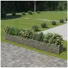 Image de Lit Surélevé à Gabion Acier Galvanisé 450x50x50 cm Jardinière Jardin 143565