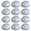 Image de Lampe solaire murale à LED d'extérieur 12 pcs Rond Argenté