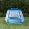 Image de Zwembadtent 500x433x250 cm stof blauw91574