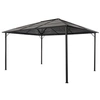 Image de Tonnelle avec toit Aluminium 4x3x2,6 m Noir