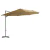 Image de Parasol de Jardin en Porte-à-faux avec Mât en Acier, Pare-soleil de Patio, Abri de Soleil, Parasol de Terrasse, Taupe 44631