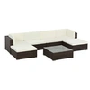 Image de Salon de jardin modulable polyethylene blanc 7 pieces x 70 x 54 6 personnes