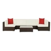 Image de Salon de jardin modulable polyethylene beige 7 pieces x 70 x 54 6 personnes