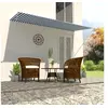Image de Luifel uittrekbaar 300x150 cm blauw en wit143749