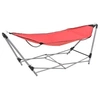 Image de Hamac avec support pliable Rouge