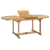 Image de Table de jardin extensible 150 200x100x75 cm Teck solide