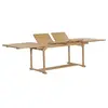 Image de Table extensible de jardin 180-280x100x75 cm Teck solide