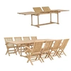 Image de Salon de jardin bois massif marron 9 pieces