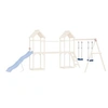 Image de Sièges de balançoire avec cordes 2 pcs bleu 37x15 cm PE