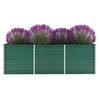 Image de Lit surélevé de jardin Acier galvanisé 240x80x77 cm Vert