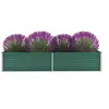 Image de Lit surélevé de jardin Acier galvanisé 240x80x45 cm Vert