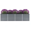 Image de Lit surélevé de jardin Acier galvanisé 320x80x77 cm Gris