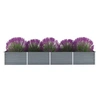 Image de Lit surélevé de jardin Acier galvanisé 320x80x45 cm Gris