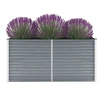 Image de Lit surélevé de jardin Acier galvanisé 160x40x77 cm Gris