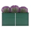Image de Lit surélevé de jardin Acier galvanisé 160x40x77 cm Vert