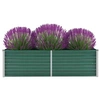 Image de Lit surélevé de jardin Acier galvanisé 160x40x45 cm Vert