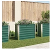 Image de Lit Surélevé Acier Galvanisé 100x40x77 cm Vert Jardinière Pot de Fleurs 44853