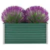 Image de Lit surélevé de jardin Acier galvanisé 100x40x45 cm Vert
