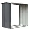 Image de Abri de stockage de bois Acier galvanisé 172x91x154 cm Gris