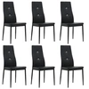 Image de Chaises à manger lot de 6 noir similicuir275435